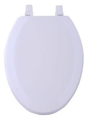 ELONGATED HARD WOOD TOILET SEAT WHITE