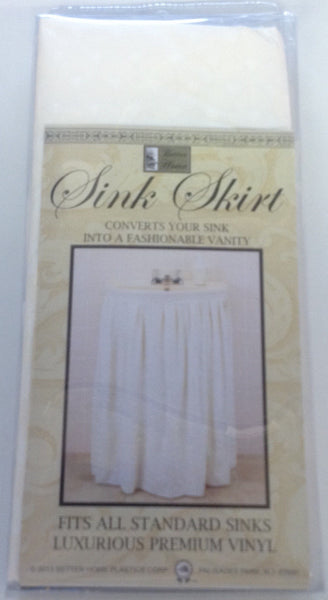 Vinyl Sink Skirt, Embossed Design, Self Stick
