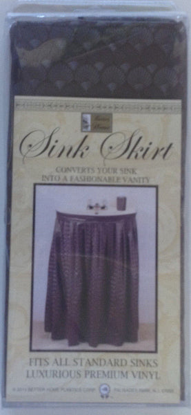 Vinyl Sink Skirt, Embossed Design, Self Stick