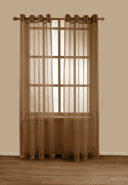 Set of 2 Grommet Top Sheer Voile Curtain Panels, 84" Long