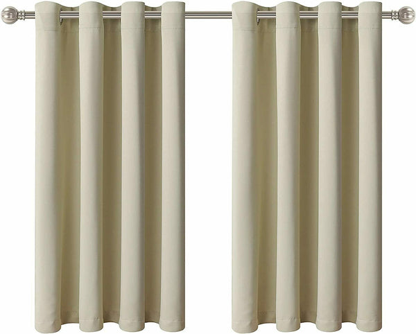 Set of 2 Jeannie Room Darkening Blackout Curtain Panels with Grommets