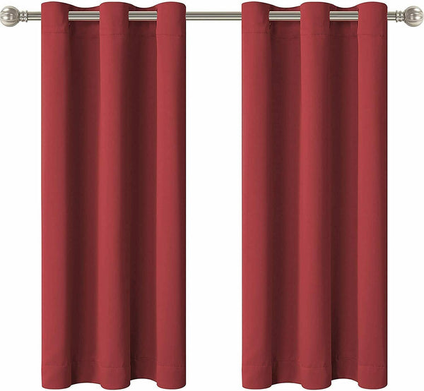 Set of 2 Jeannie Room Darkening Blackout Curtain Panels with Grommets