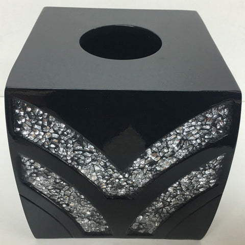 POPULAR BATH SINATRA RESIN TISSUE BOX, BLACK